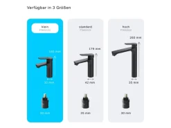 AM.PM Einhebel-Waschtischarmatur Hit Wasserhahn Bad FTA02122 Schwarz