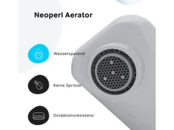 AM.PM Einhebel-Waschtischarmatur X-Joy S Wasserhahn Bad aus Messing, Waschbecken Armatur, Mischbatterie FXB02133 Weiß