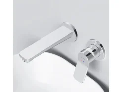 AM.PM Einhebel-Waschtischarmatur Wandmontage X-Joy Wasserhahn Bad, Mischbatterie FXA72600 Chrom