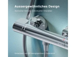 AM.PM Thermostat Duscharmatur X-Joy Brausearmatur aus Messing, Mischbatterie, Duschthermostat FXA40000 Chrom