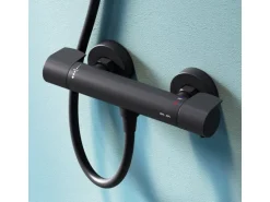 AM.PM Thermostat Duscharmatur X-Joy Brausearmatur aus Messing, Mischbatterie Duschthermostat FXA40022 Schwarz