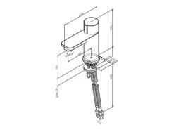 AM.PM TouchReel Waschtischarmatur, Wasserhahn Bad aus Messing, Waschbecken Armatur, Mischbatterie X-Joy FXT02500 Chrom