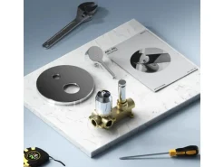 AM.PM Wannen Einhand-Mischbatterie Unterputz Wandthermostat, Thermostat Mischbatterie Dusche X-Joy S FXB45000 Chrom