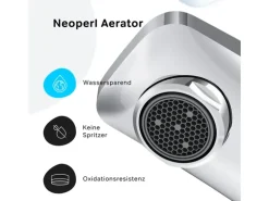 AM.PM Waschtischarmatur Gem mit Wassertemperatur Indikator FGA02400 Chrom