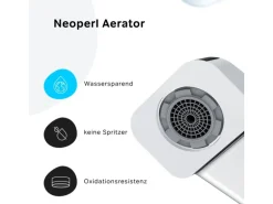 AM.PM Waschtischarmatur mit Klick-Ablaufgarnitur Flash Wasserhahn Bad, Waschbecken Armatur, Mischbatterie FNA82100 Chrom