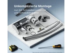 AM.PM Waschtischarmatur mit Klick-Ablauf, Waschbecken Armatur, Mischbatterie FXA82100 X-Joy Wasserhahn Bad Chrom