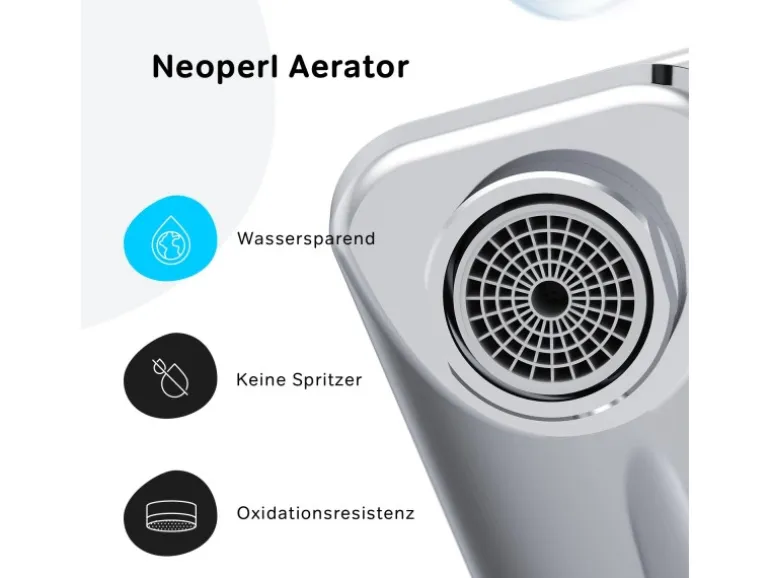 AM.PM Waschtischarmatur mit Klick-Ablauf, Waschbecken Armatur, Mischbatterie FXA82100 X-Joy Wasserhahn Bad Chrom