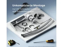 AM.PM Waschtischarmatur mit Klick-Ablaufgarnitur, Waschbecken Armatur, Mischbatterie FTA82200 Hit M-Größe Chrom