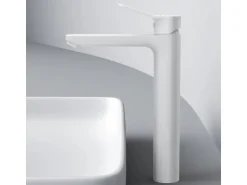 AM.PM Waschtischarmatur mit hohem Auslauf, Waschbecken Armatur, Mischbatterie FXA92033 X-Joy Wasserhahn Bad Weiß