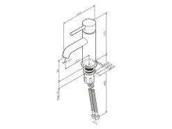 AM.PM Waschtischarmatur mit Klick-Ablaufgarnitur Spike Wasserhahn Bad, Mischbatterie FPA82100 Chrom