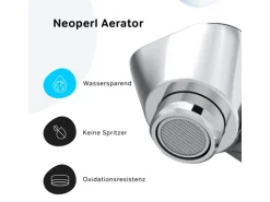 AM.PM Waschtischarmatur mit hohem Auslauf Hit Wasserhahn Bad aus Messing, Mischbatterie FTA92000 Chrom