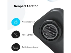 AM.PM Waschtischarmatur mit Klick-Ablauf, Wasserhahn, Waschbecken Armatur, Mischbatterie FXB82122 X-Joy S Schwarz