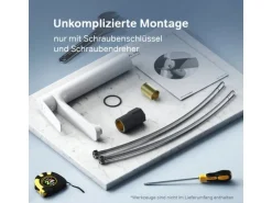 AM.PM Waschtischarmatur mit hohem Auslauf Hit Wasserhahn Bad aus Messing, Mischbatterie FTA92033 Weiß