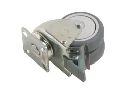 Apparate-Doppel-Lenkrolle mit Platte, Feststeller und Kugellager Ø 75 mm 100 kg