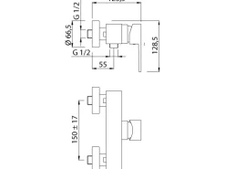 AquaSu Einhebel-Brausearmatur Sanmix Style Chrom