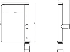AquaSu Einhebelmischer Küchenarmatur Luna Chrom