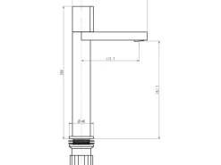 AquaSu Einhebelmischer Waschbeckenarmatur Agona hohe Ausführung Chrom