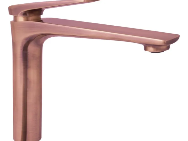 AquaSu Einhebelmischer Waschbeckenarmatur Orva mittelhohe Ausführung Kupfer