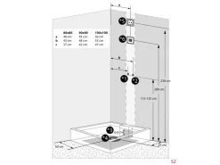 AquaVapore Dampfdusche Duschtempel Sauna Dusche Duschkabine D38-00L2-EC 80x80 cm