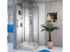 AquaVapore Dampfdusche Duschtempel Sauna Dusche Duschkabine D38-10L2-EC 90x90 cm