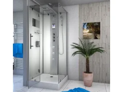 AquaVapore Dampfdusche Duschtempel Sauna Dusche Duschkabine D38-10L3-EC 90x90 cm