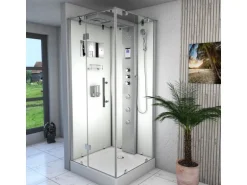 AquaVapore Dampfdusche Duschtempel Sauna Dusche Duschkabine D38-10L3-EC 90x90 cm