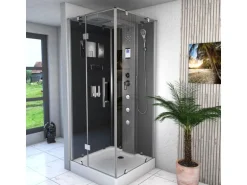 AquaVapore Dampfdusche Duschtempel Sauna Dusche Duschkabine D38-13L2-EC 90x90 cm