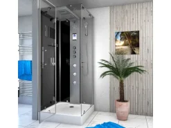 AquaVapore Dampfdusche Duschtempel Sauna Dusche Duschkabine D38-13L3 90x90 cm
