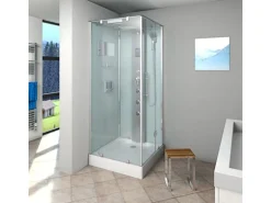 AquaVapore Dampfdusche Duschtempel Sauna Dusche Duschkabine D38-00R2-EC 80x80 cm