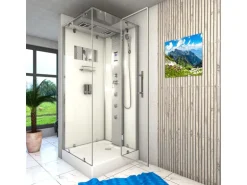 AquaVapore Dampfdusche Duschtempel Sauna Dusche Duschkabine D38-10R2-EC 90x90 cm