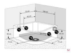 AquaVapore Dampfdusche Whirlpool Dusche Duschkabine K70-WS-EH-EC 150x150cm
