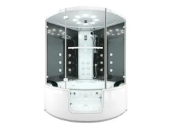 AquaVapore Dampfdusche Whirlpool Dusche Duschkabine K60-SW-EH-EC 140x140cm