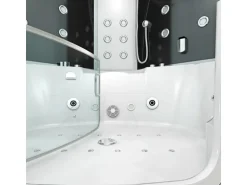 AquaVapore Dampfdusche Whirlpool Dusche Duschkabine K60-SW-EH-EC 140x140cm