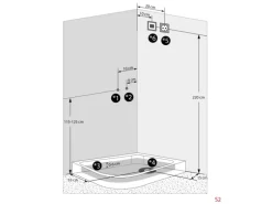AquaVapore Duschkabine Komplettdusche Fertigdusche Dusche D60-73M0L 120x80 cm