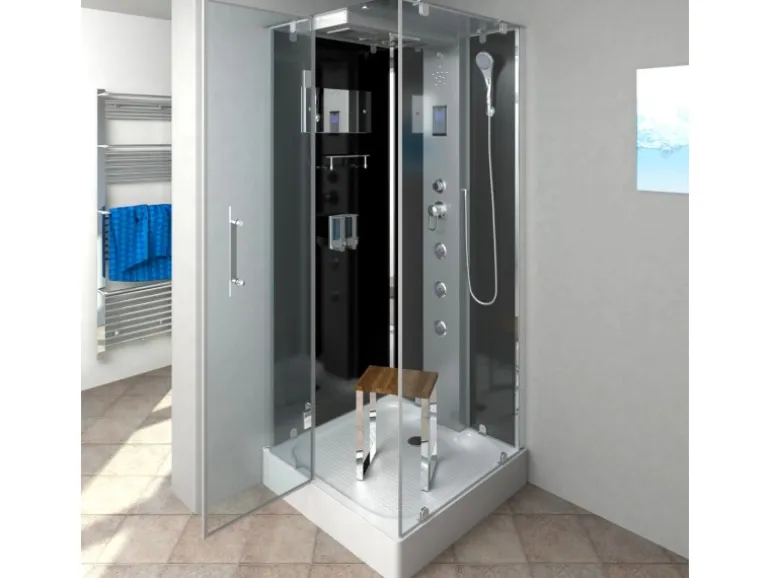 AquaVapore Duschkabine Komplettdusche D38-23L0 Fertigdusche Dusche 100x100 cm