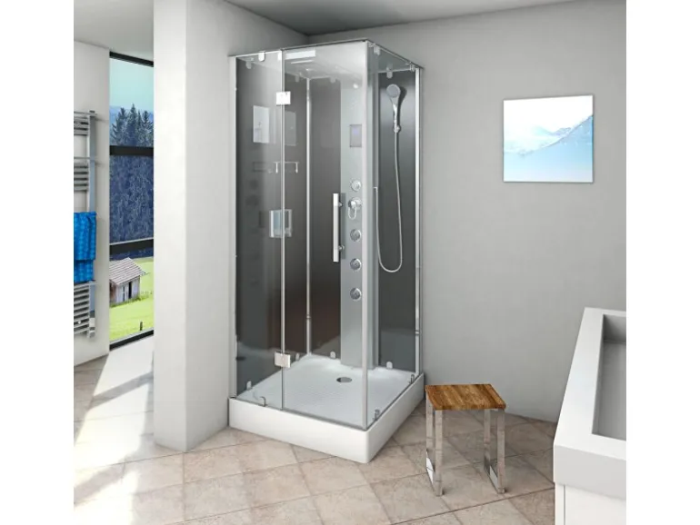 AquaVapore Duschkabine Komplettdusche D38-23L0 Fertigdusche Dusche 100x100 cm