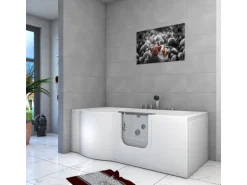 AquaVapore Seniorenwanne mit Tür Whirlpool S12-TH-WP-R Badewanne 85x170cm