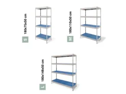 Ar Shelving Lebensmittelregal Gastronorm M 180 cm x 110 x 50 cm