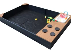 Axi Kelly Sandkasten mit Spielküchenzeile Anthrazit - Braun 180 x 115 x 22 cm