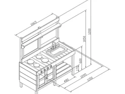 AXI Sand- und Wasser Spielküche Rosa Groß