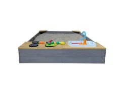 Axi Sandkasten Kelly mit Spielküchenzeile Grau Braun 115 cm x 21,8 cm x 180 cm