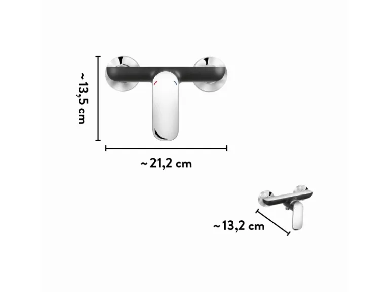 baliv Duscharmatur DU-5071 Chrom-Schwarz