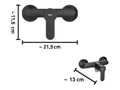 baliv Duscharmatur DU-5891 Schwarz-Matt