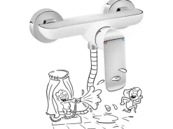 baliv Duscharmatur DU-5070 Weiß-Chrom