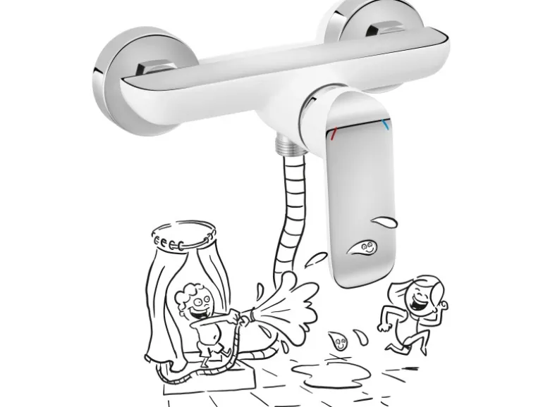 baliv Duscharmatur DU-5070 Weiß-Chrom