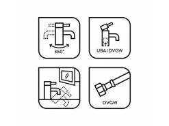 baliv Küchenarmatur KI-1370 Chrom für Vorfenstermontage