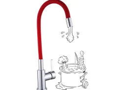 baliv Küchenarmatur KI-1823 Chrom-Rot
