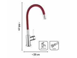 baliv Küchenarmatur KI-1823 Chrom-Rot