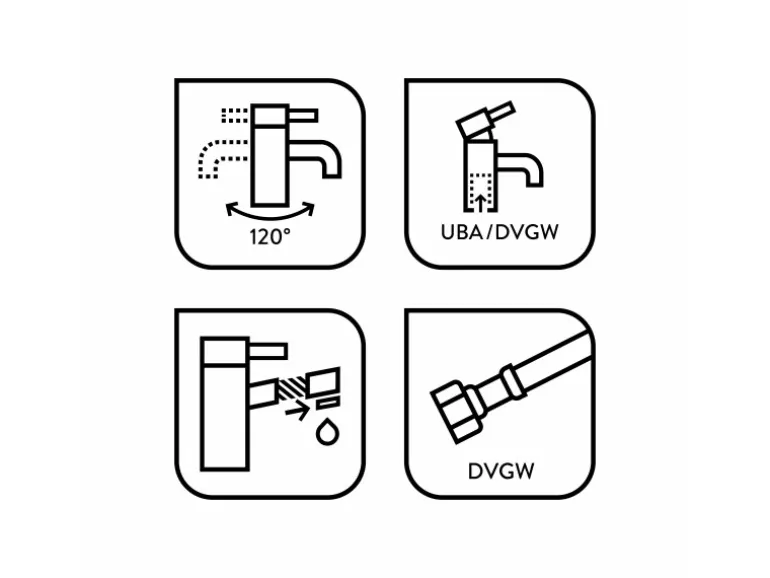 baliv Küchenarmatur KI-1120 Edelstahl-Optik