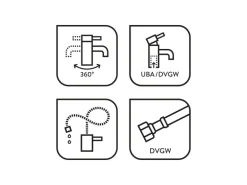 baliv Küchenarmatur KI-1330 Schwarz Chrom